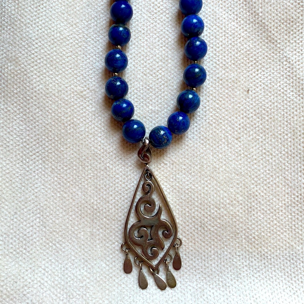 Sterling Silver Lapis Lazuli Necklace
